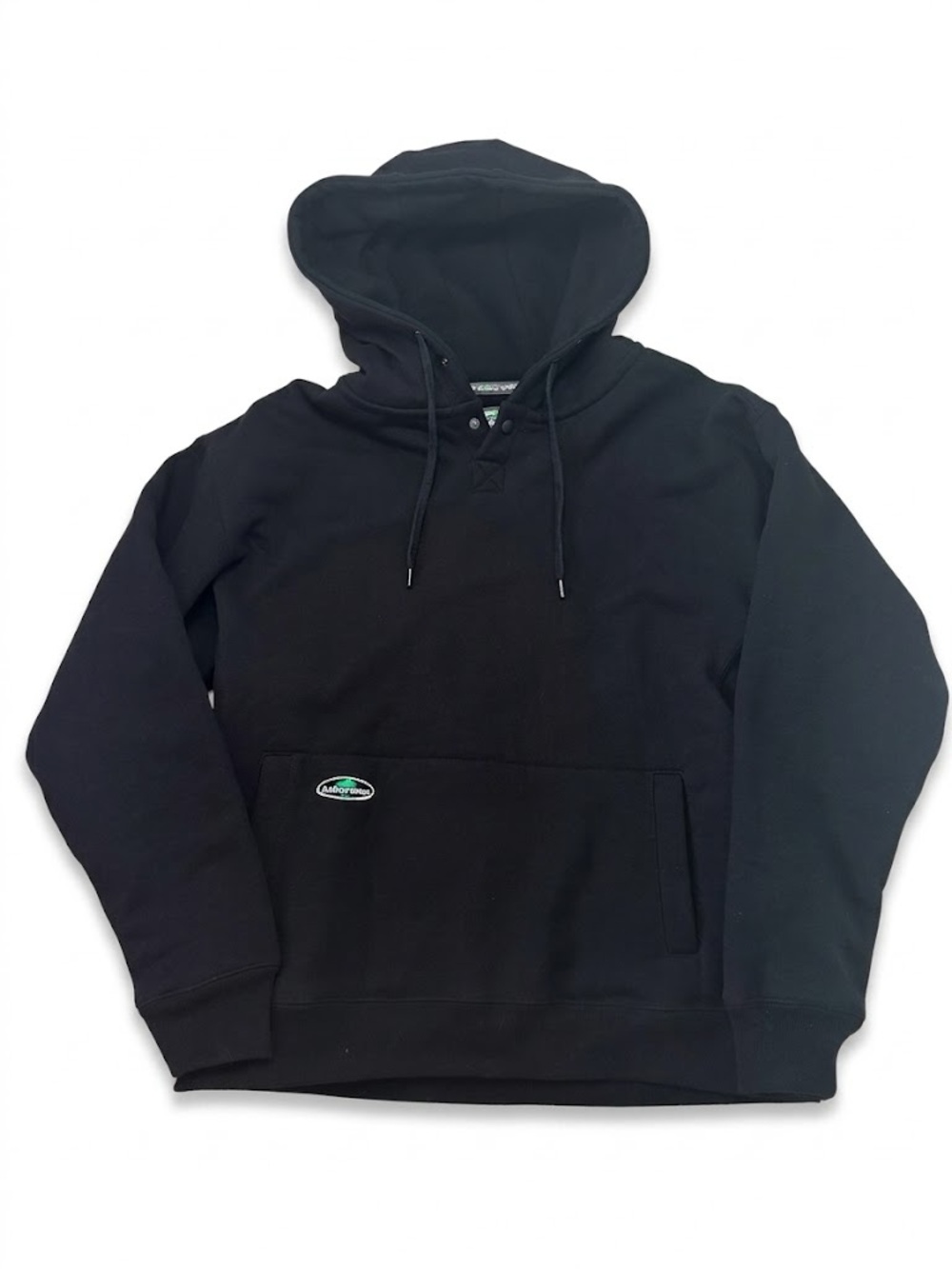 Arborwear Black Hoodie Sweatshirt Mens Medium M 100% Cotton Heavyweight Workwear